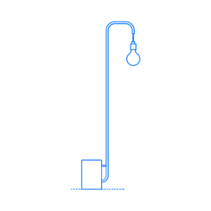 Furniture Floor Lamps Marble Floor Lamp Svg Line Art, Free Vectors File